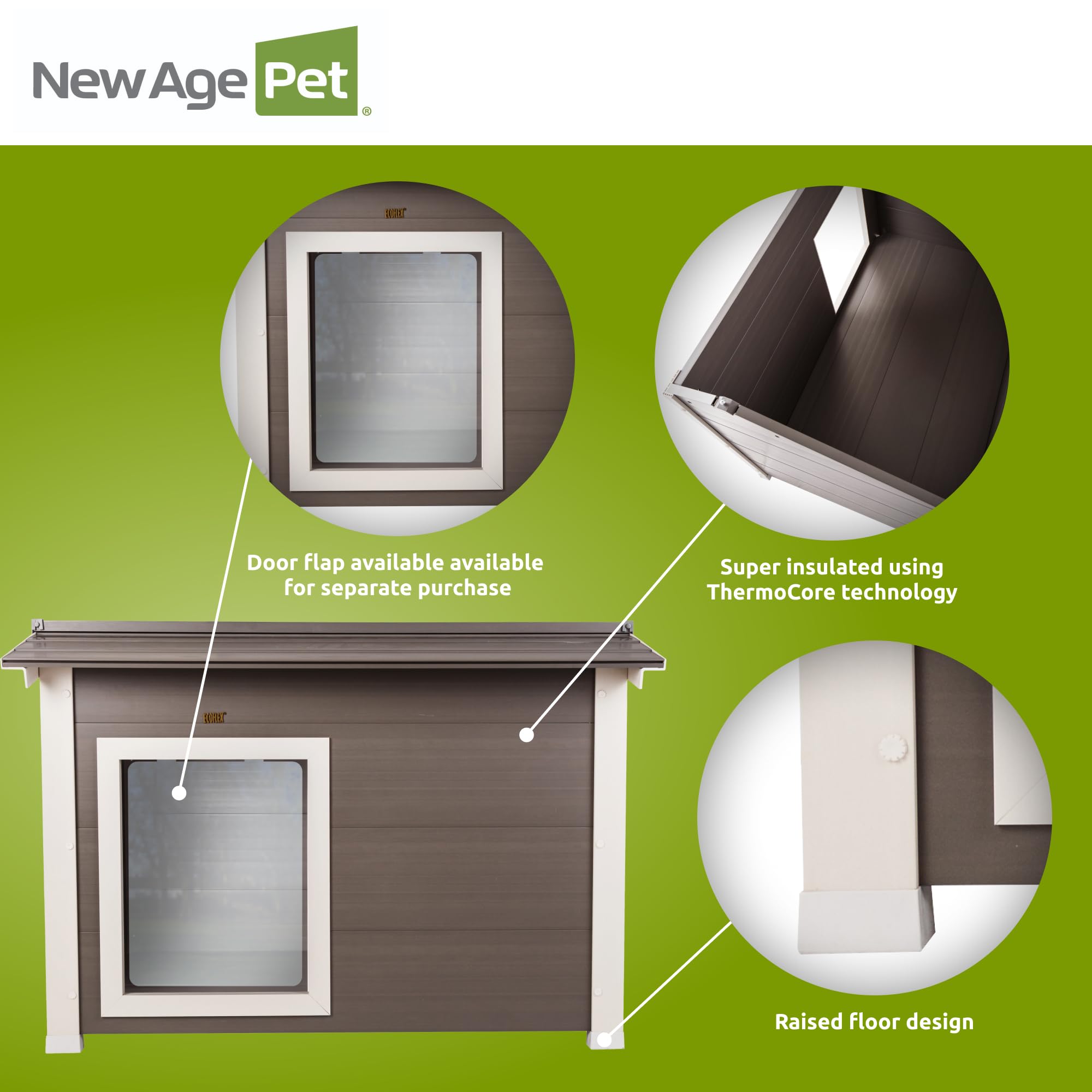 Amazon.com : New Age Pet® ECOFLEX® ThermoCore Insulated Dog House