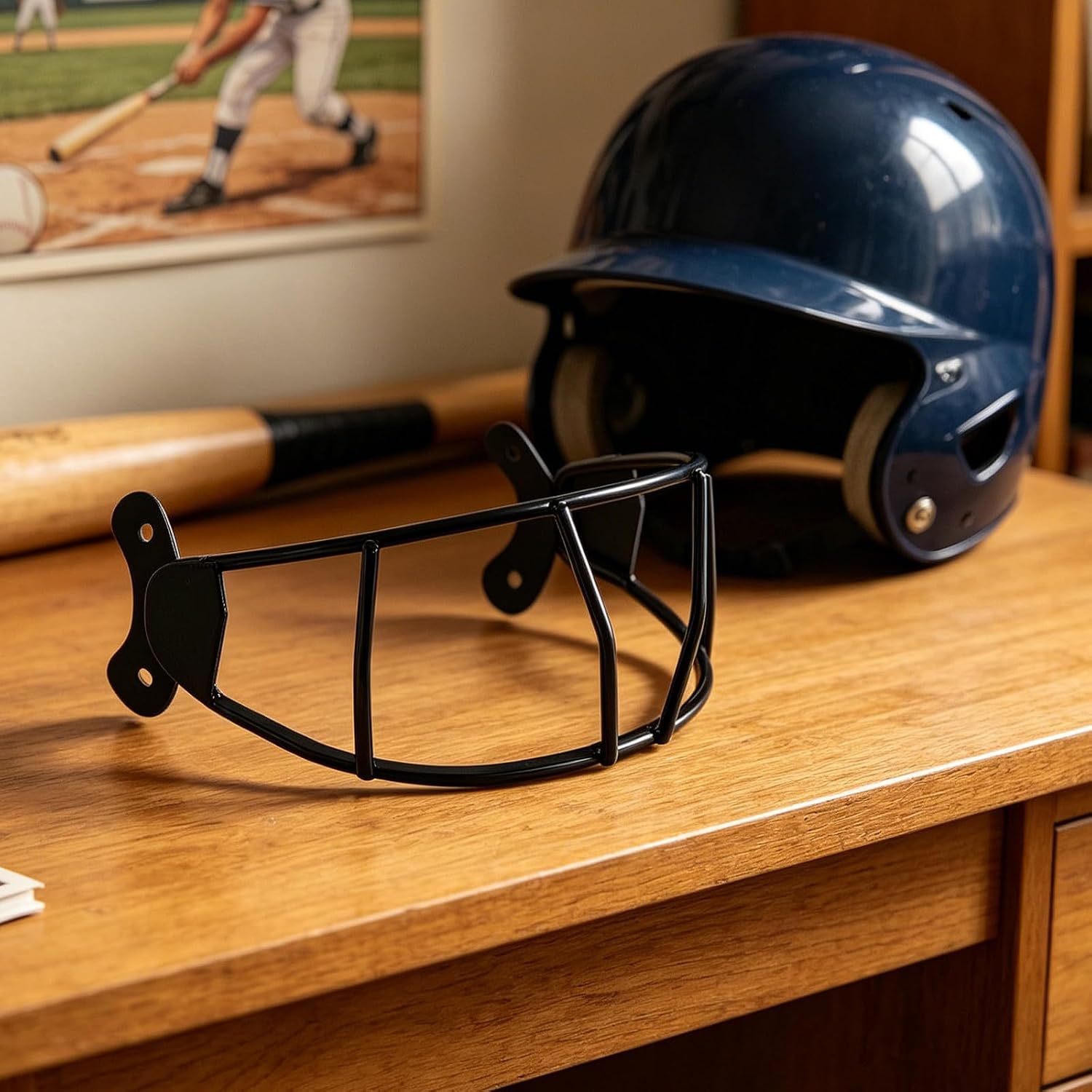 Softball Helmet Face Guard Black Thickened Steel Wire Mesh