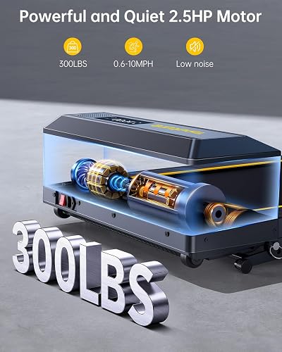 Tapis de Course,Vitesse Max 16 km/h, réglage de la Pente à 3 Vitesses, Max Pente 12%,Bande de Course Large 42cm, 2.5 HP, Tapis de Course électrique Pliable, Double écran LED, Mesure de la fréquenc - 7