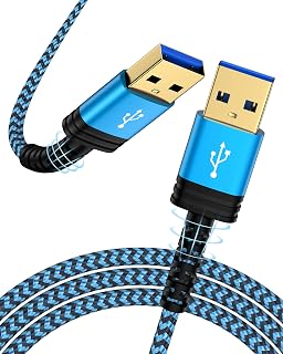 USB to USB Cable, Male To Male USB 3.0 A To A Extension Cable Durable Sided | Usb Cord For Monitor, Hard Drive, Laptop, Camera, DVD Player, 3m Usba To Usba High-Speed Data Wire