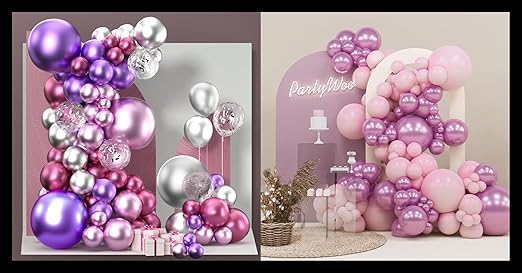 Product image for PartyWoo Purple Shades Balloon Garland Kit 140 pcs - 1