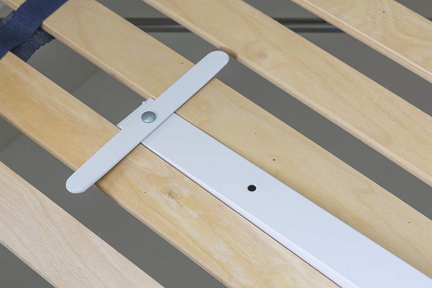 ABUS Barandilla de Cama Eric - Barrera Anticaídas Plegable de 150 cm, Azul | Guardacama de seguridad XXL para cuna y cama de matrimonio. Montaje rápido, ideal para viaje y fácil acceso abatible.