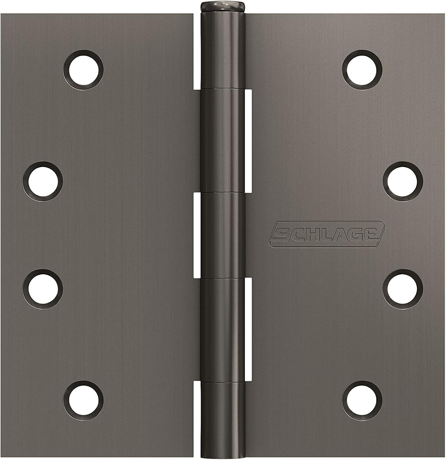 Schlage 4" Door Hinge with Square Corner Door Hinge in Black Stainless (3-Pack)