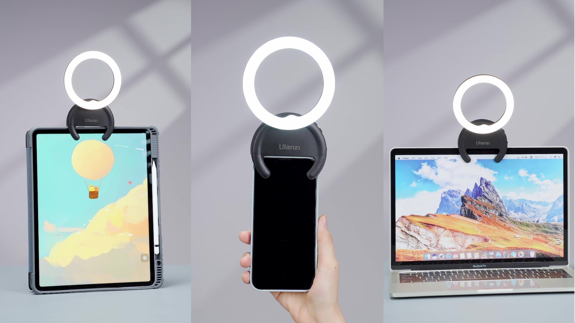 Ring Light Per Selfie Regolabile - 5 Livelli Luminosità E Temperatura Colore | Per Telefono E Laptop - Foto 13