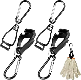4Pcs Work Glove Clip Glove Grabber Clip Holder, Labor Glove Clip Holder for Work Gloves DIY Store Garden Work (Black)