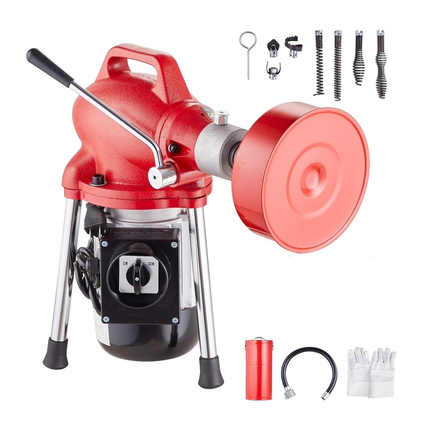 Drain Cleaner Machine Electric Sewer Snake Auger Manual Feed Tube Pipe Cleaning Tool Dredge for Home Powerful Clearing Capability(370W)