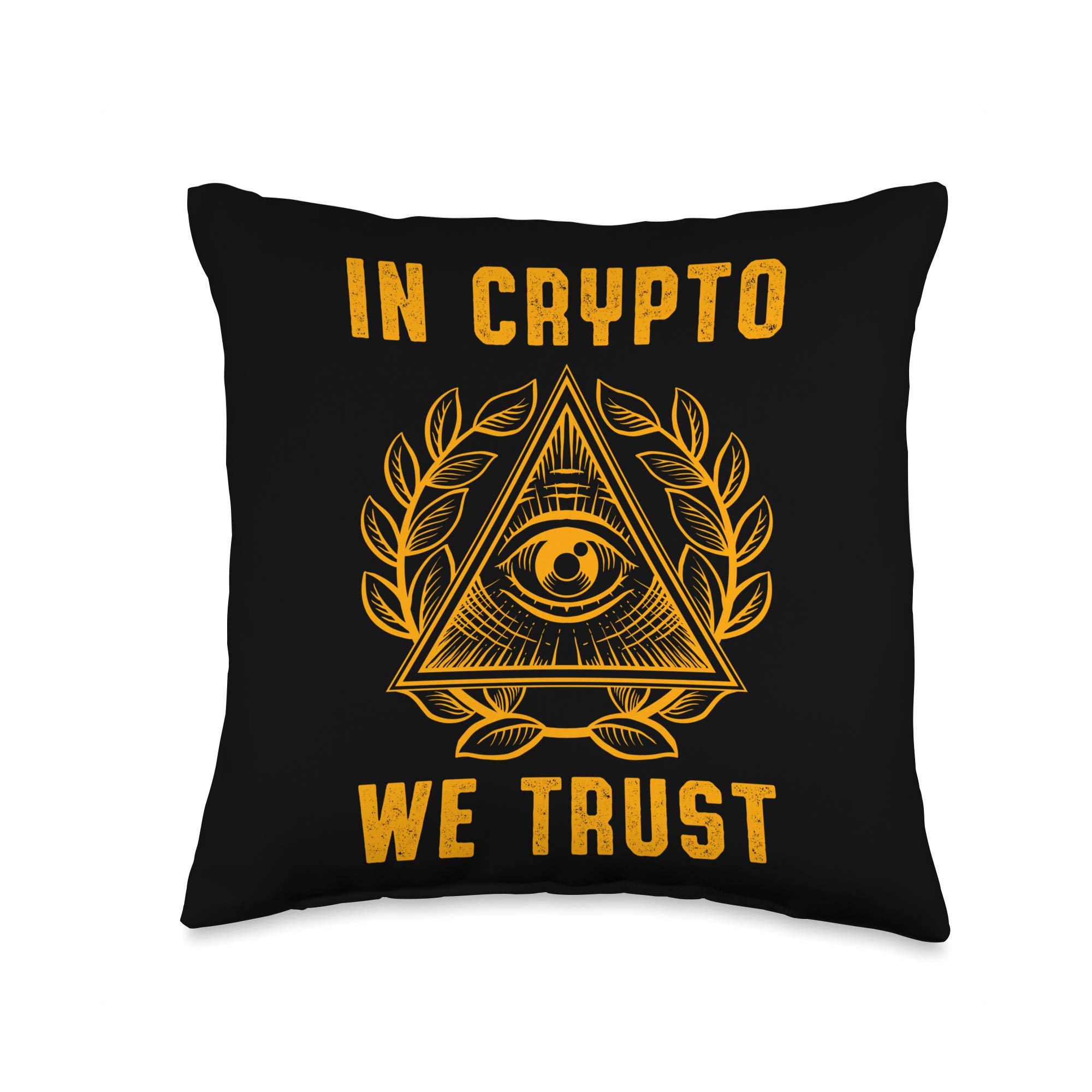Amazon.com: Crypto We Trust All Seeing Eye Pyramid Cryptocurrency Gift  Throw Pillow : Home & Kitchen