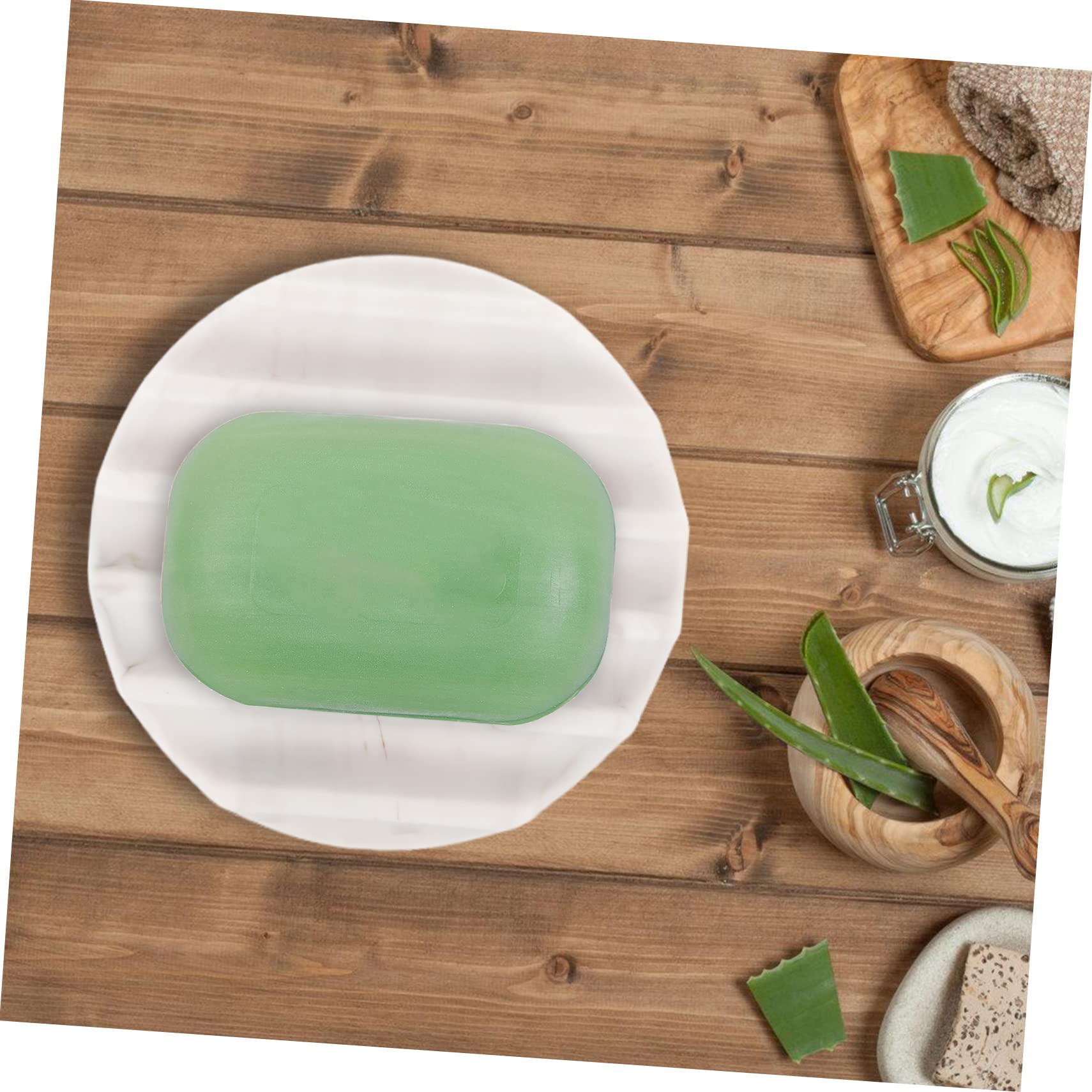 Ciieeo Porta Sapone Rotondo Autosvuotante Con Motivo A Trama Di Marmo 5 Pezzi Per Bagno E Cucina