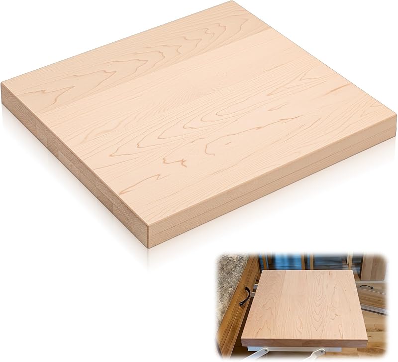 Appliance Mixer Lift Block Platform 16 1/2" W x 1 1/2" H x 18" D | Maple Wood, Mixer Lift for Cabinet, Home, Kitchen, Space Savings, Easy to Install