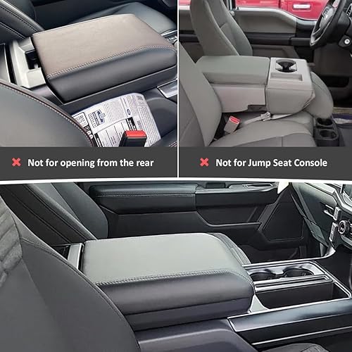 Miniatura 2 de INTGET Funda para reposabrazos de consola central de automóvil para Ford F150, accesorios para interior 2021 2022 2023, funda de asiento para