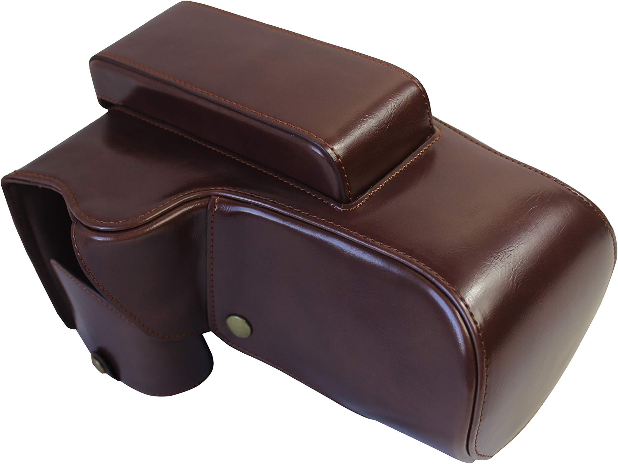 Full Protection Bottom Opening Version For Nikon COOLPIX P1000 Protective PU Leather Camera Case Bag Dark Brown