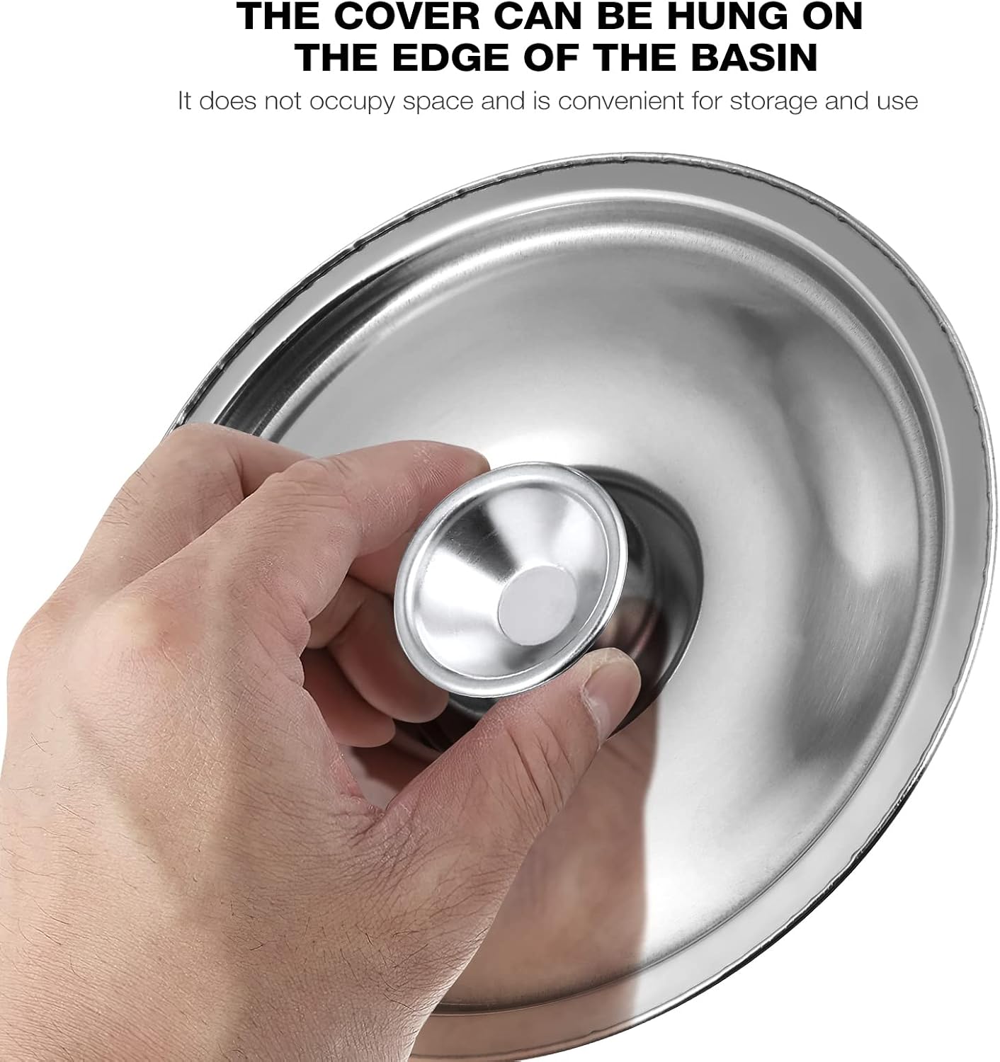 Cabilock 5.5 Inch Stainless Steel Pot Lid, Small Round Cooking Cover for Mini Saucepan, Oil Can, Seasoning Pot, Kitchen Pan and Replacement Cookware Use