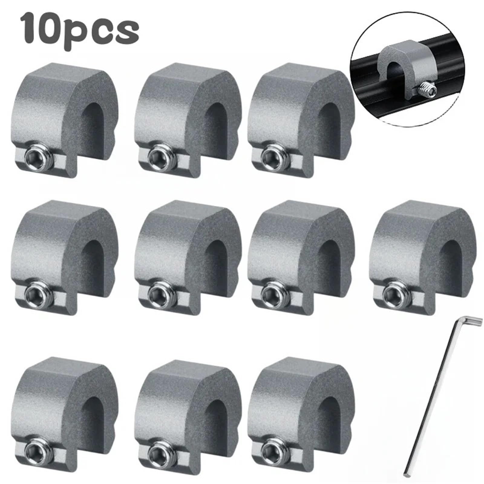 5/10 PCS aluminum alloy window limiter sliding door and frame plug lock Für Zuhause(10pcs Gray)