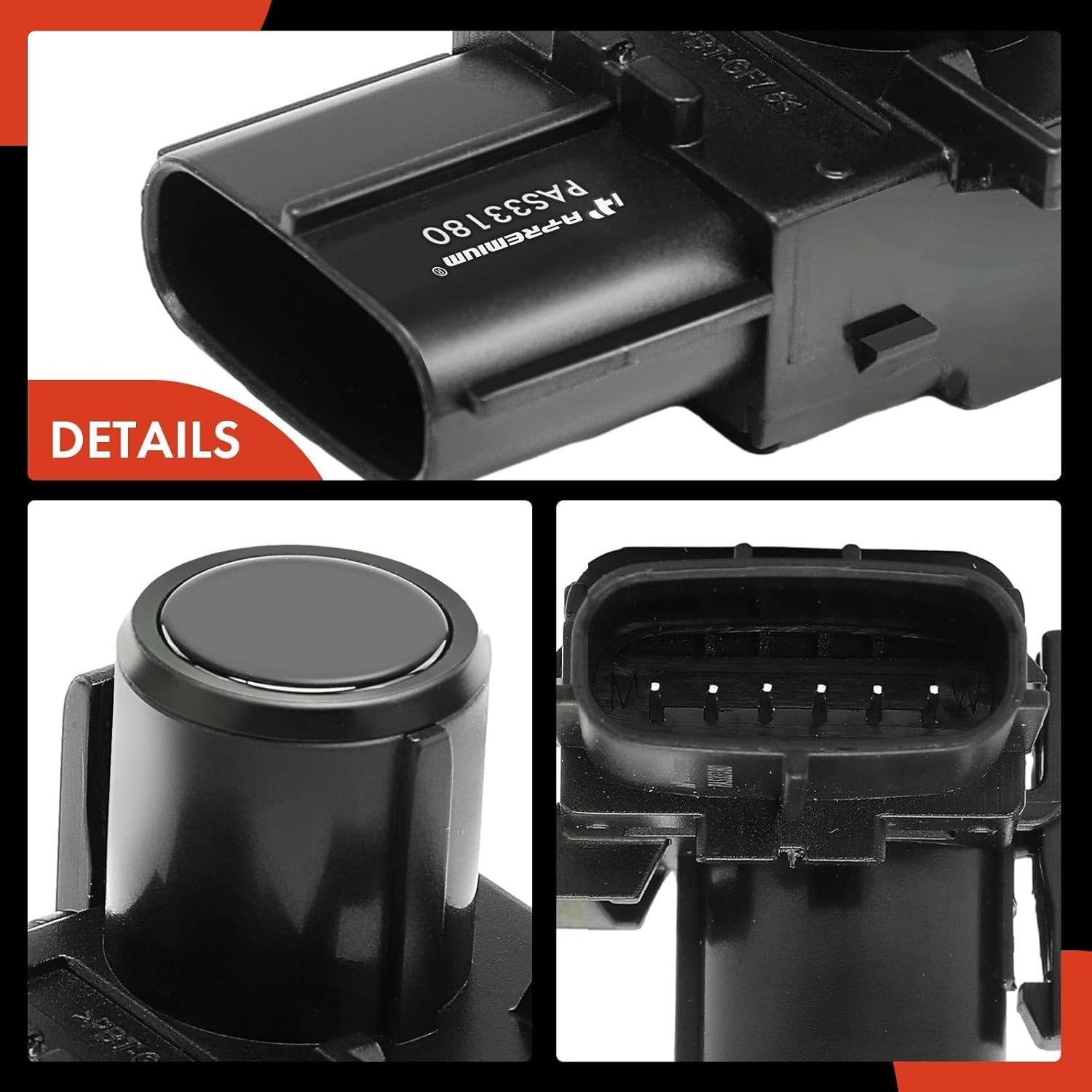 A-Premium Reverse Backup Parking Assist Sensor Compatible with Select Toyota & Lexus Models - Sienna 2011-2017, RX450h/RX350 2010-2012, GX460 2010-2013, Replace# 89341-33180, 89341-06020