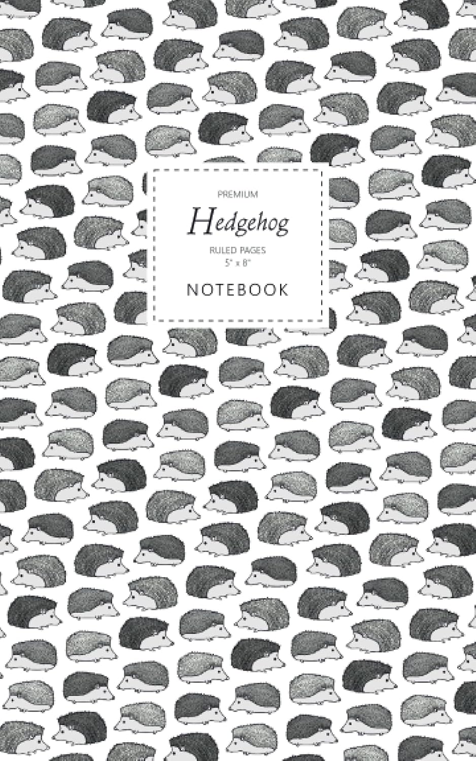 Hedgehog Notebook - Ruled Pages - 5x8 - Premium: (White Edition) Fun notebook 96 ruled/lined pages (5x8 inches / 12.7x20.3cm / Junior Legal Pad / Nearly A5)