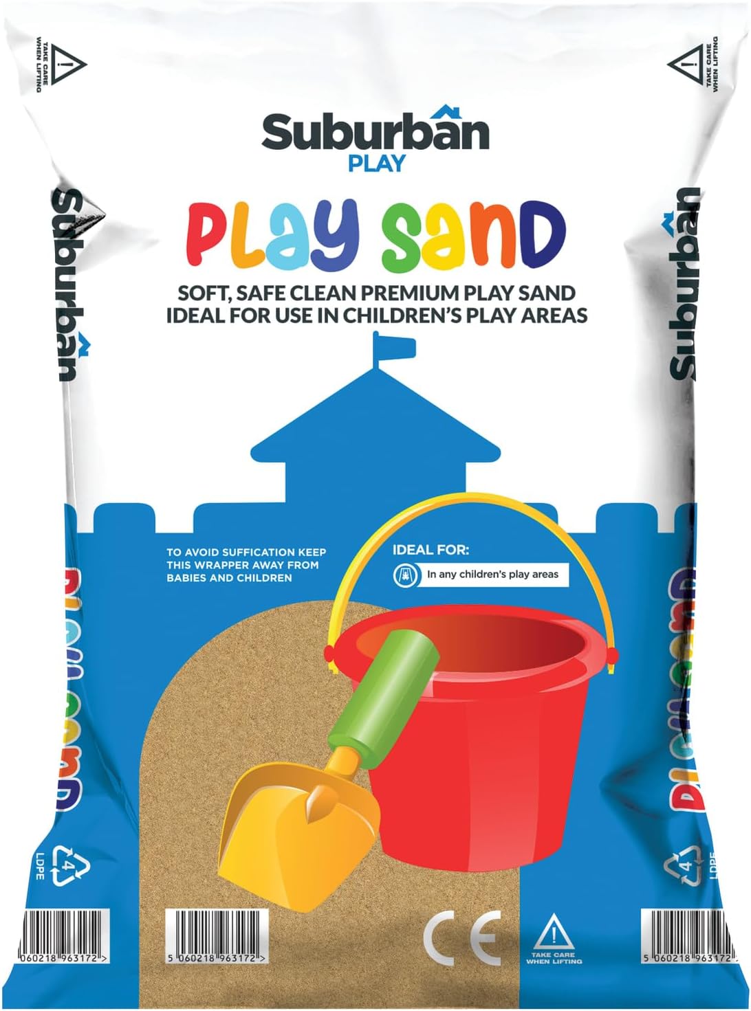 Suburban Play 20KG Bag of Play Sand for Kids Soft Play Childrens Non
