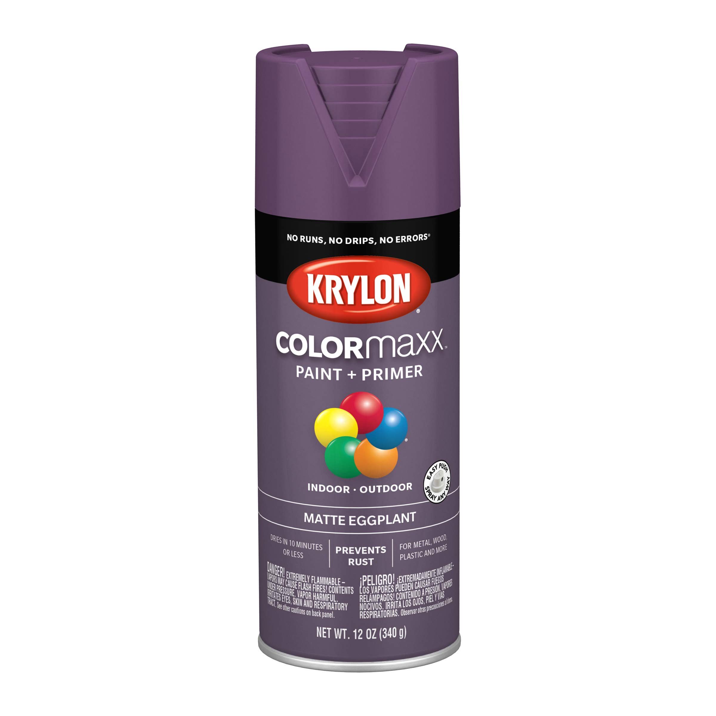 Krylon K05594007 COLORmaxx, Eggplant, Matte - 12 Ounce