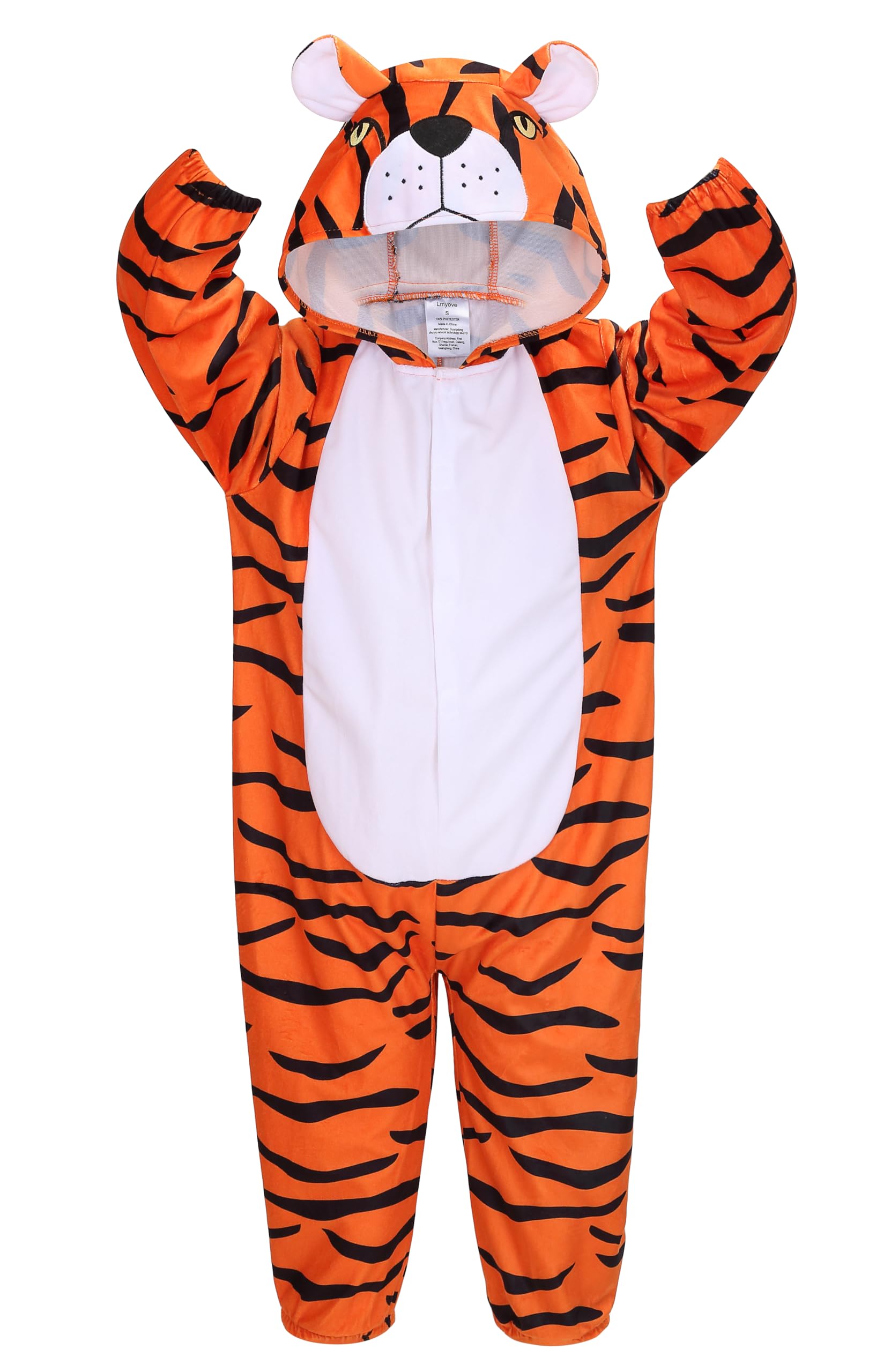DELIVESS Kids Animal Onesie Animal Costume Kids World Book Day Halloween Costume 6-8 Years (Tiger, M), M/120CM - Image 3