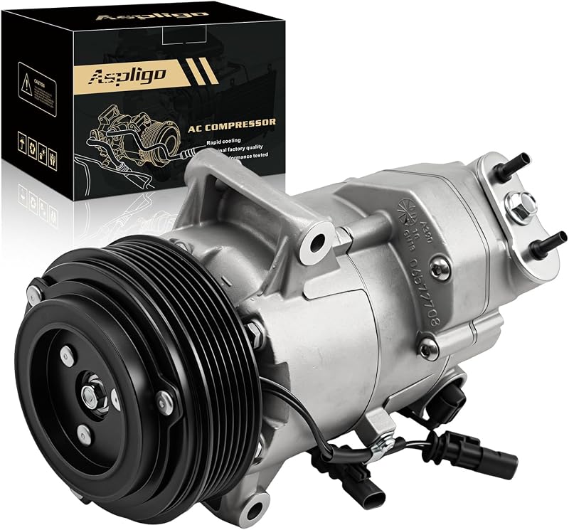 Compressor do ar-condicionado Aspligo com embreagem para Chevrolet Cruze 1.8L 2012 a 2015 e Cruze Limited 1.8L 2016