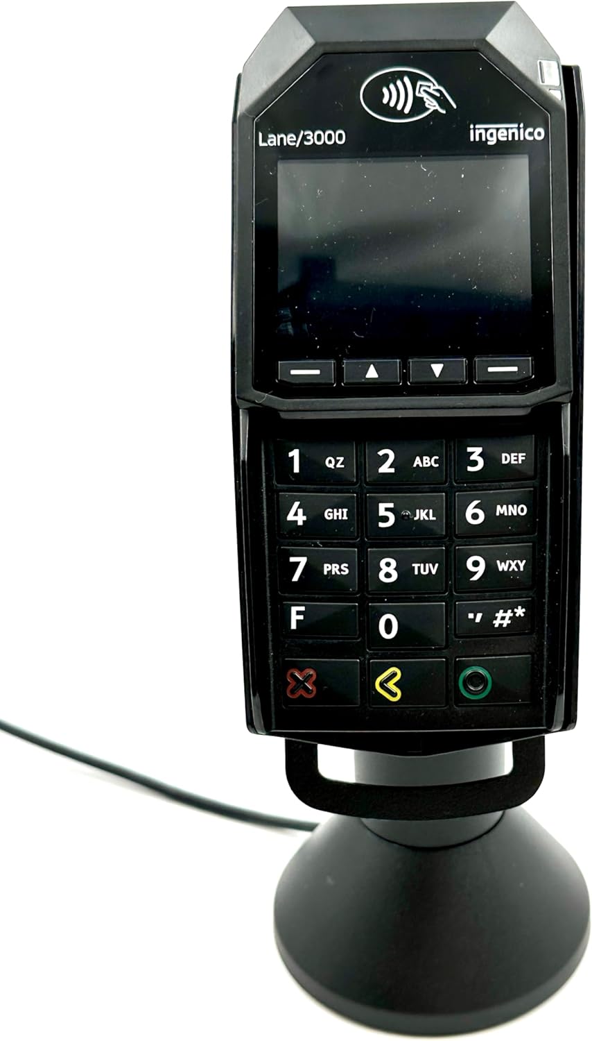 DCCStands Swivel and Tilt Ingenico Lane/3000/5000/7000 Terminal Stand, Screw-in and Adhesive