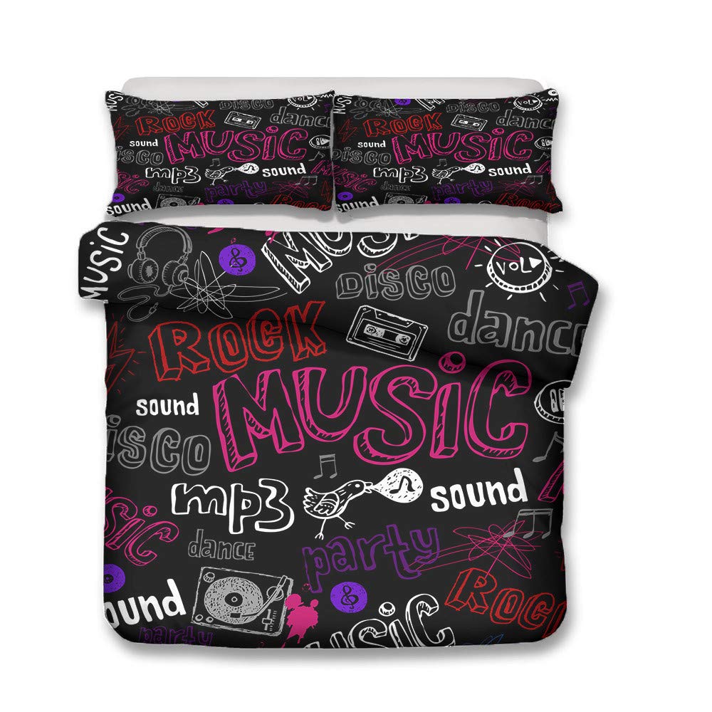 Housse de couette microfibre 200x200 Hiser pour un lit sans pli facile à laver