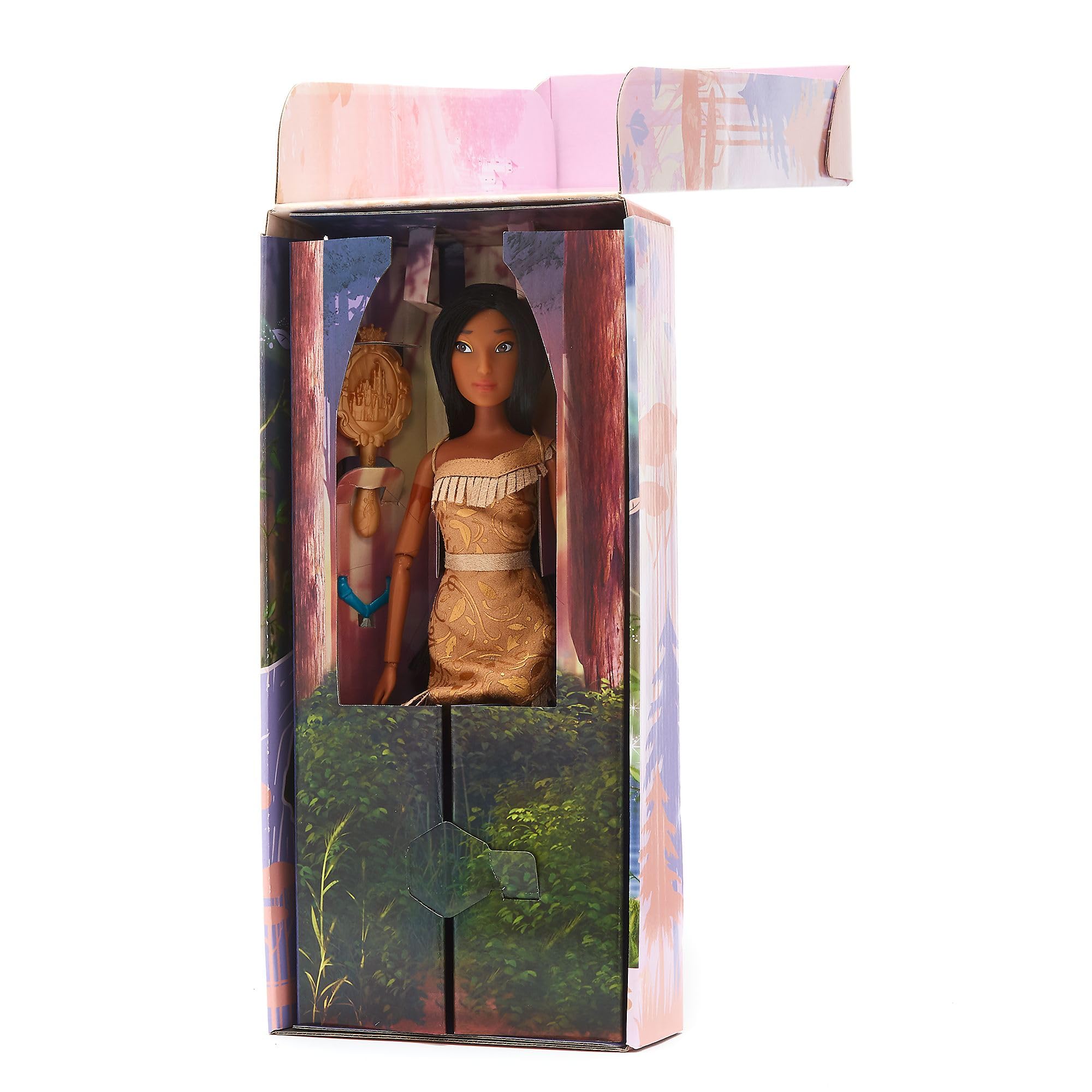 Disney Store Official Pocahontas Classic Doll, 29cm/11”, Fully Poseable Disney Doll in a Beautiful Dress - Image 4