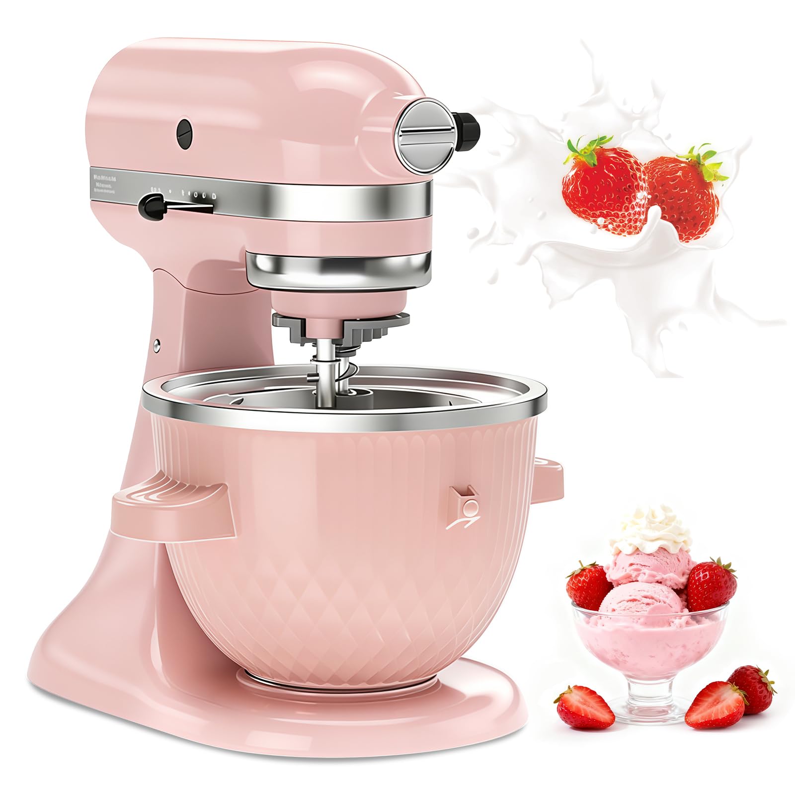 Acessório para máquina de sorvete, rosa claro