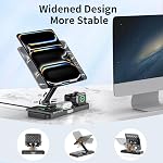 6-in-1 Wireless Charger for iPhone Watch AirPods iPad, Clock & Night Light | wireless charger station for iPhone Watch AirPods iPad. Multi device stand with clock night light for desk bedside table