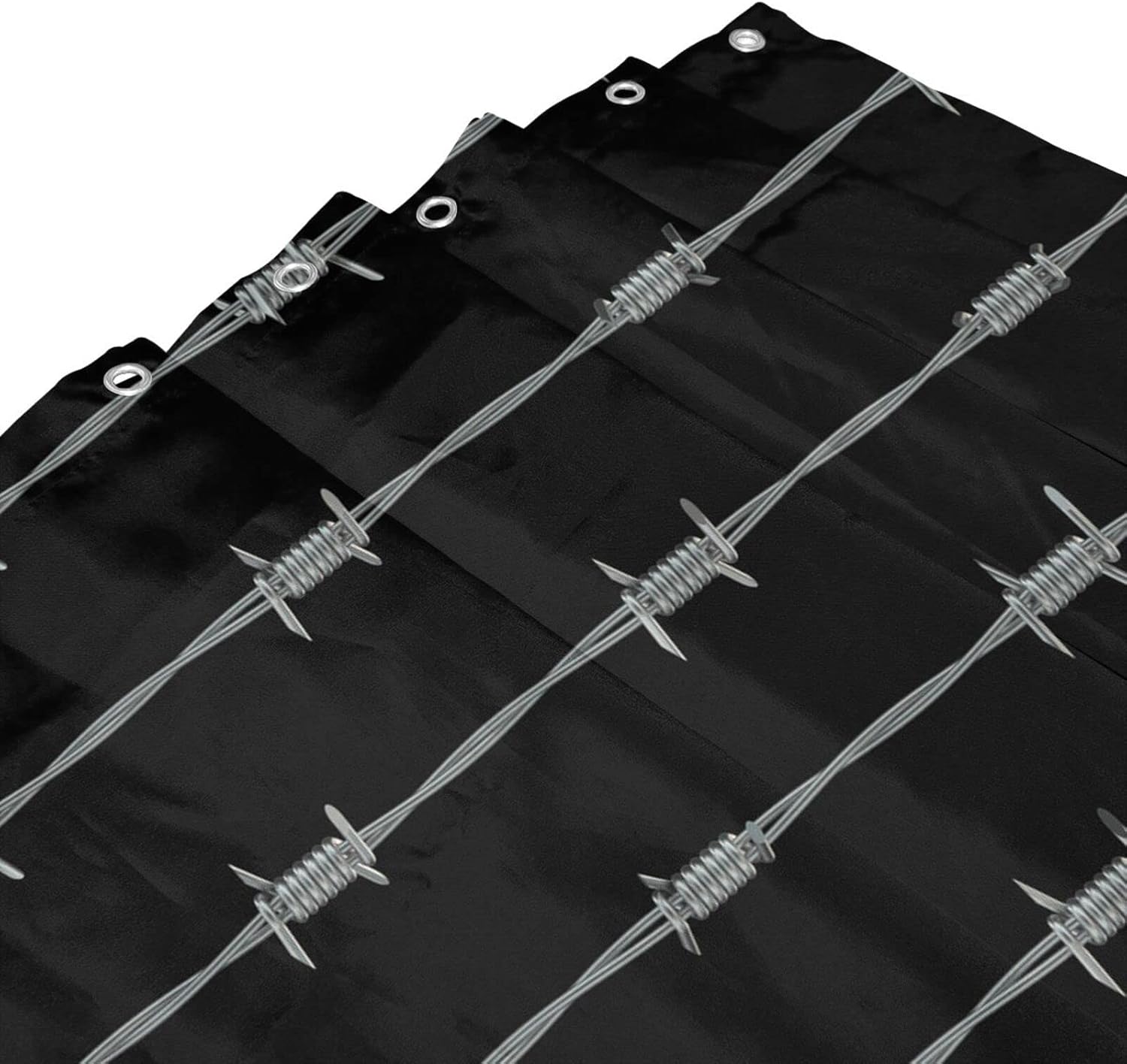 Graphic Barbed Wire Home Decor Shower Curtain Waterproof Bathroom Shower Curtain Quality Polyester Bathroom Shower Curtain Set with Hooks 72" X 72"