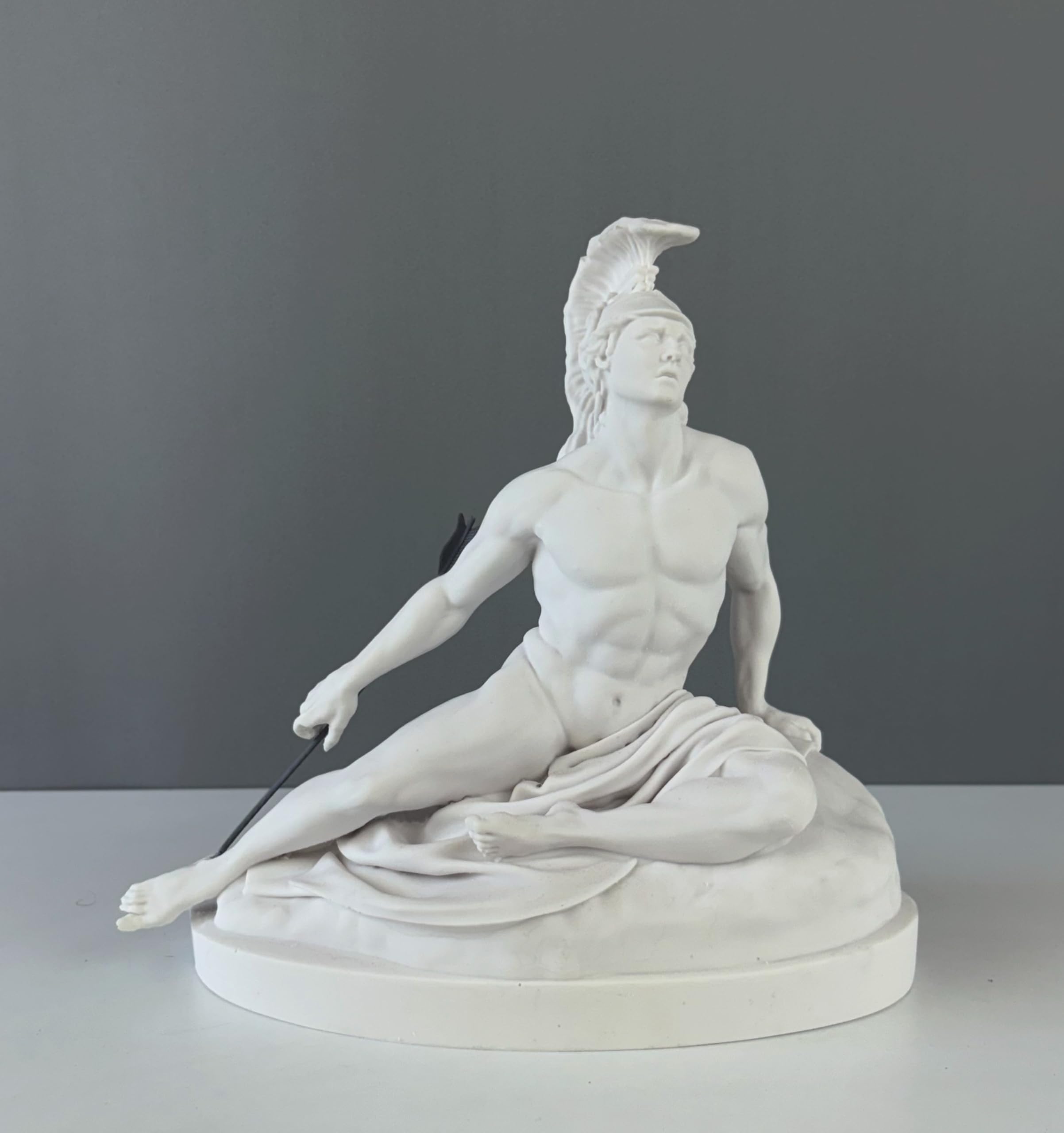 Estatua de Aquiles moribundo, 20 cm, mitología griega, estatua griega, decoración de estatua
