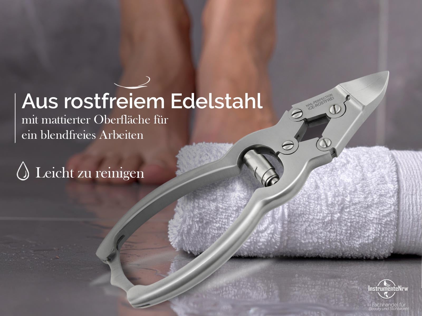 Fuß Nagelzange mit doppelter Übersetzung aus Edelstahl für kräftige starke verdickte Fußnägel