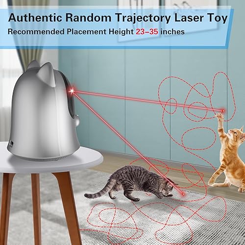 Miniatura 2 de Juguetes láser para gatos de interior, juguete láser de trayectoria aleatoria para gatos, juguetes interactivos para gatos adultos aburridos de