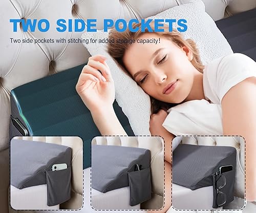 Miniatura 4 de Almohada de cuña para cama Queen, almohada para cabecero, relleno de huecos de cuña, relleno de huecos, almohada larga triangular, llena el espacio