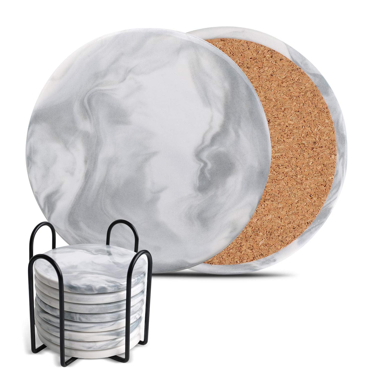 Dessous-de-verre en céramique pour vos apéritifs - Protection table basse en liège