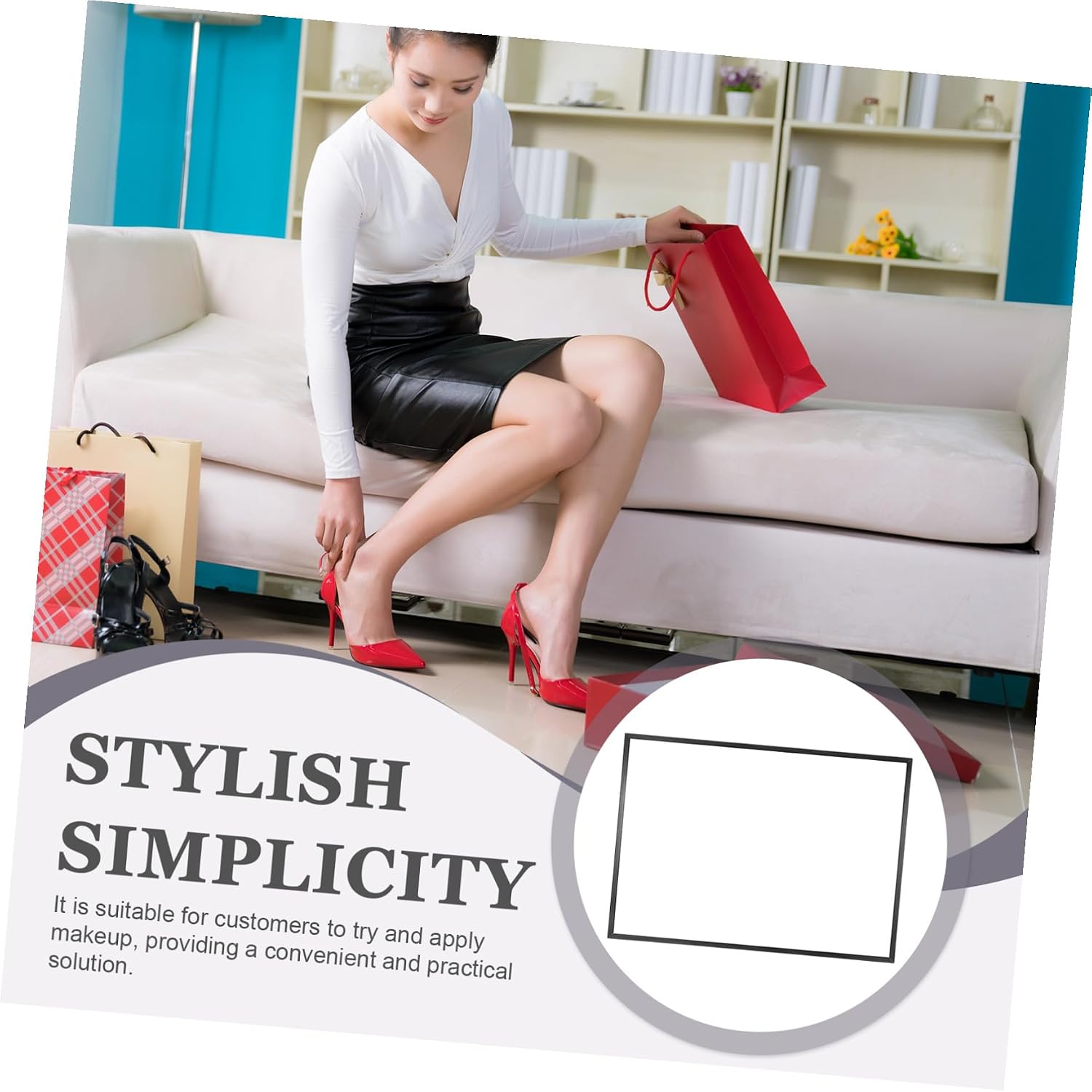 SOLUSTRE Shoe Floor Mirror High Definition Mirror for Shoes Store Dressing Room