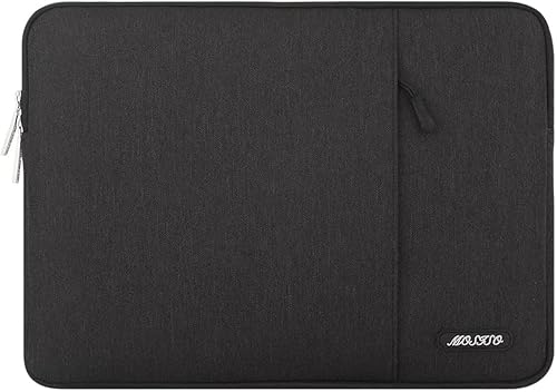 Vista 184 de MOSISO Funda vertical de poliéster con bolsillo para laptop de 15 pulgadas, para MacBook Air 15 M4 A3241, M3 A3114 y M2 A2941 de 2025, 2024 y 2023