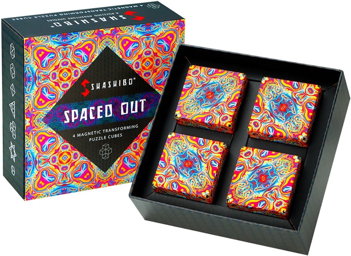 SHASHIBO Shape Shifting Box - Award-Winning, Patented Fidget Cube w/ 36 Rare Earth Magnets - Transforms Into Over 70 Shapes, Download Fun in Motion Toys Mobile App (Original Series - Blue Planet) : Toys & Games