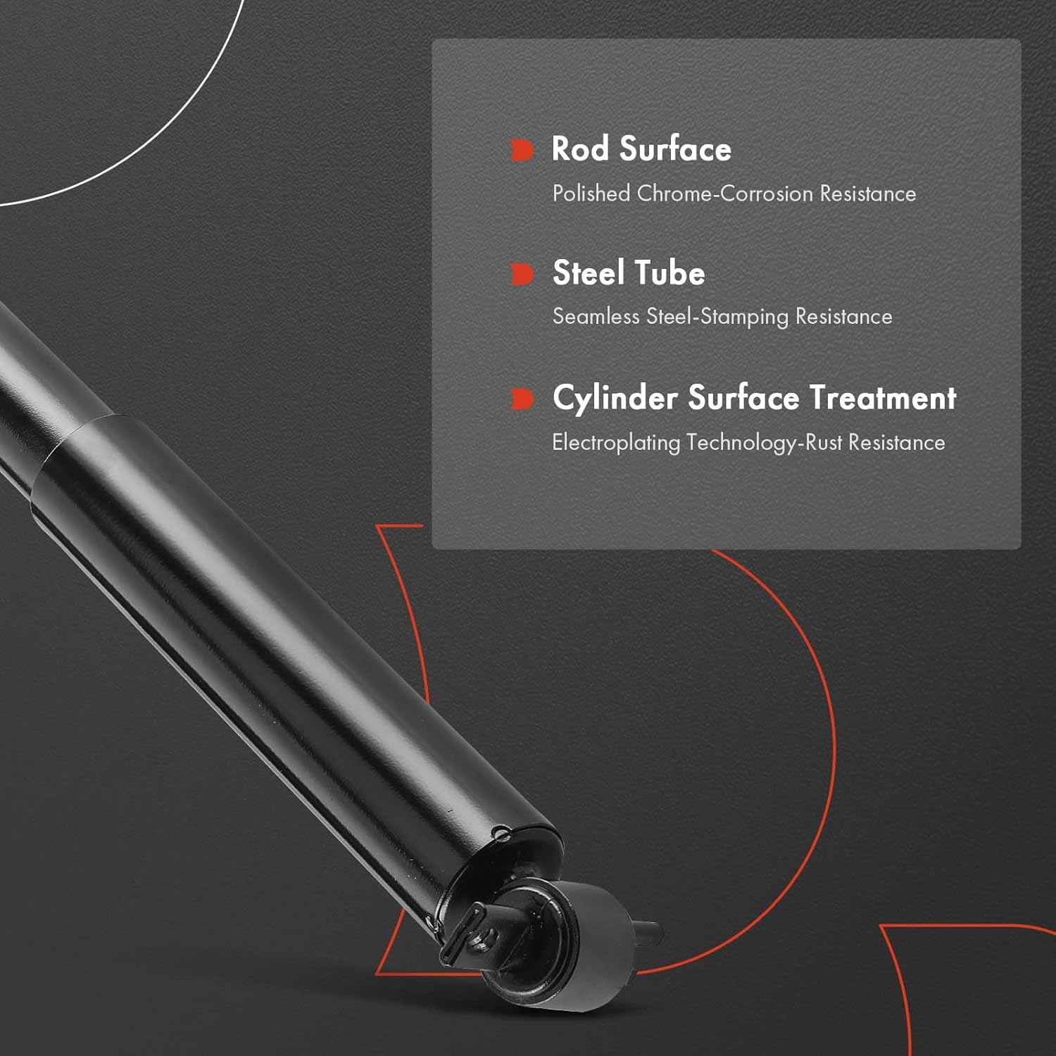 A-Premium Rear Shock Absorber Compatible with Chevrolet Malibu Impala Caprice & GMC Sprint & Buick Regal & Nissan 710 & Pontiac Safari, 2-PC Set