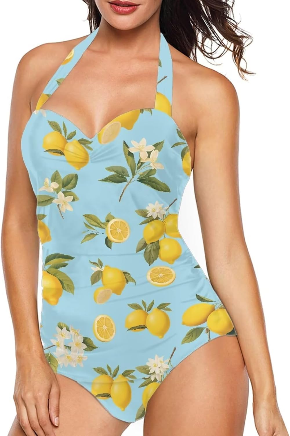 One Piece Swimsuit Women's Cosy Swimwear with Halter Strap Bathing Suit Monokini for Ladies Swimming Surfing - Image 6