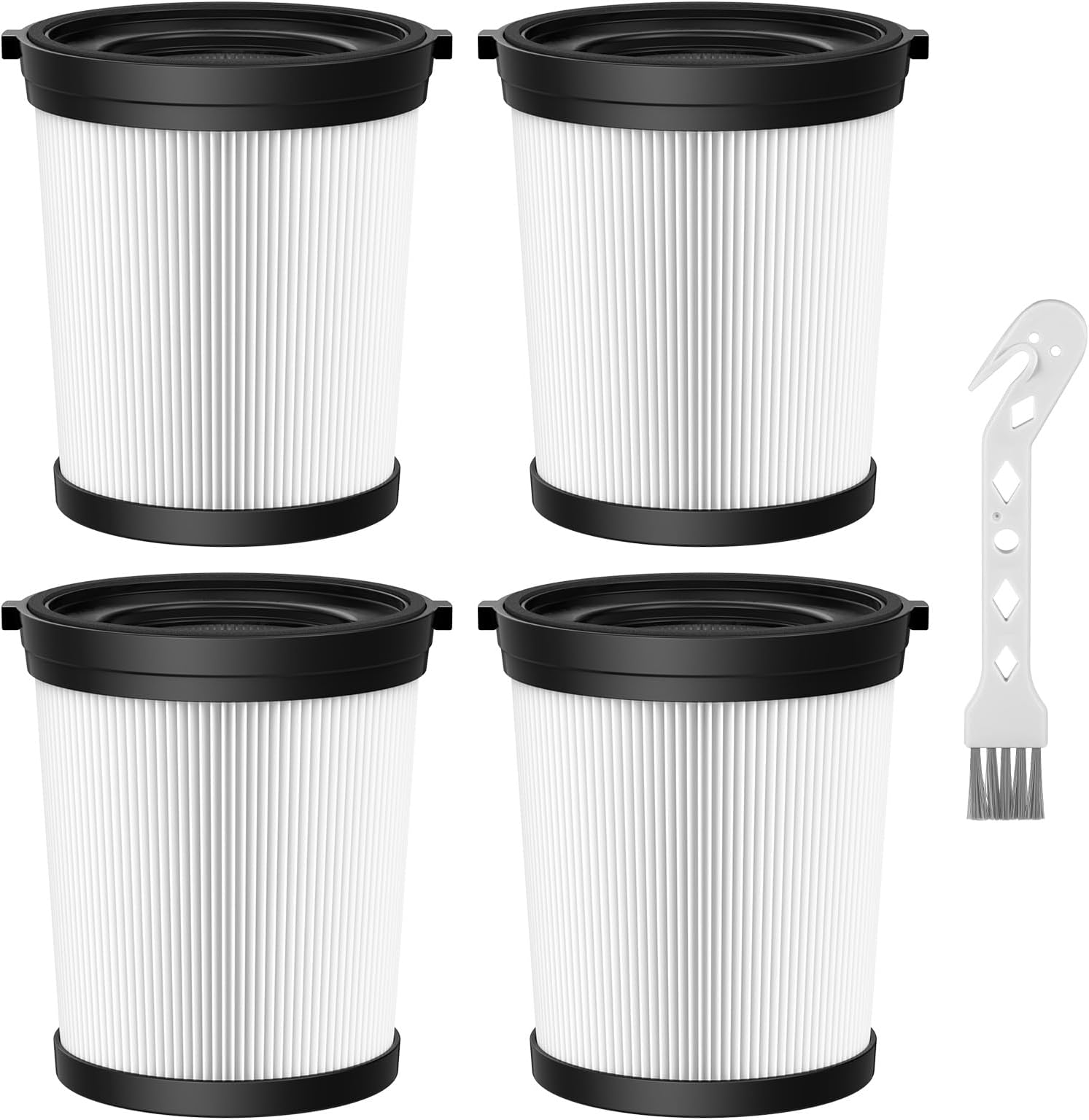 4 Pack FSV001 HEPA Filter Compatiable with Fabuletta FSV101, FSV001, VacLife VL732, Girnoor G160&G165, Afoddon A300, Lubluelu 202, Oraimo OSV-102, Besswin W26 Cordless Stick Vacuum Cleaners