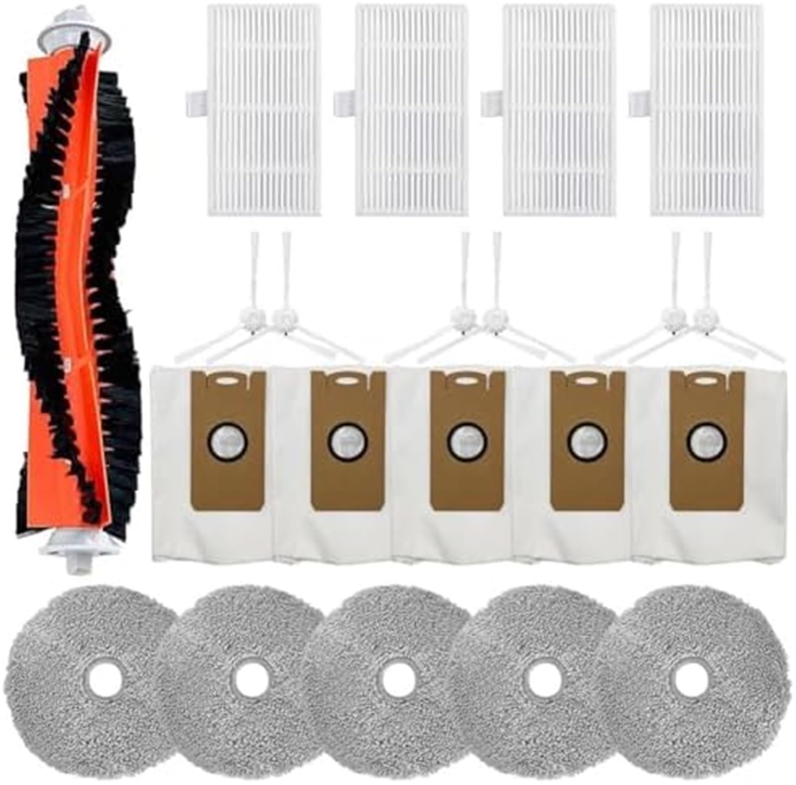 Wivplex Set di accessori di ricambio for spazzole laterali e filtri for aspirapolvere robot Ultenic MC1 Kit di sostituzione per aspirapolvere