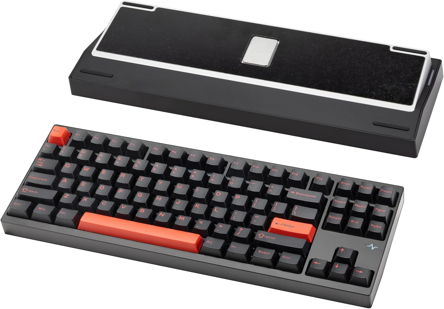 KEEBMONKEY WOBKEY Crush 80 Beta CNC Aluminum Quick-Disassembly Ball-Catch Mount Triple-Mode Connectivity Gaming Mechanical Keyboard with HMX Frost Jade Switch and BSUN Arctic Switch (Pro White)