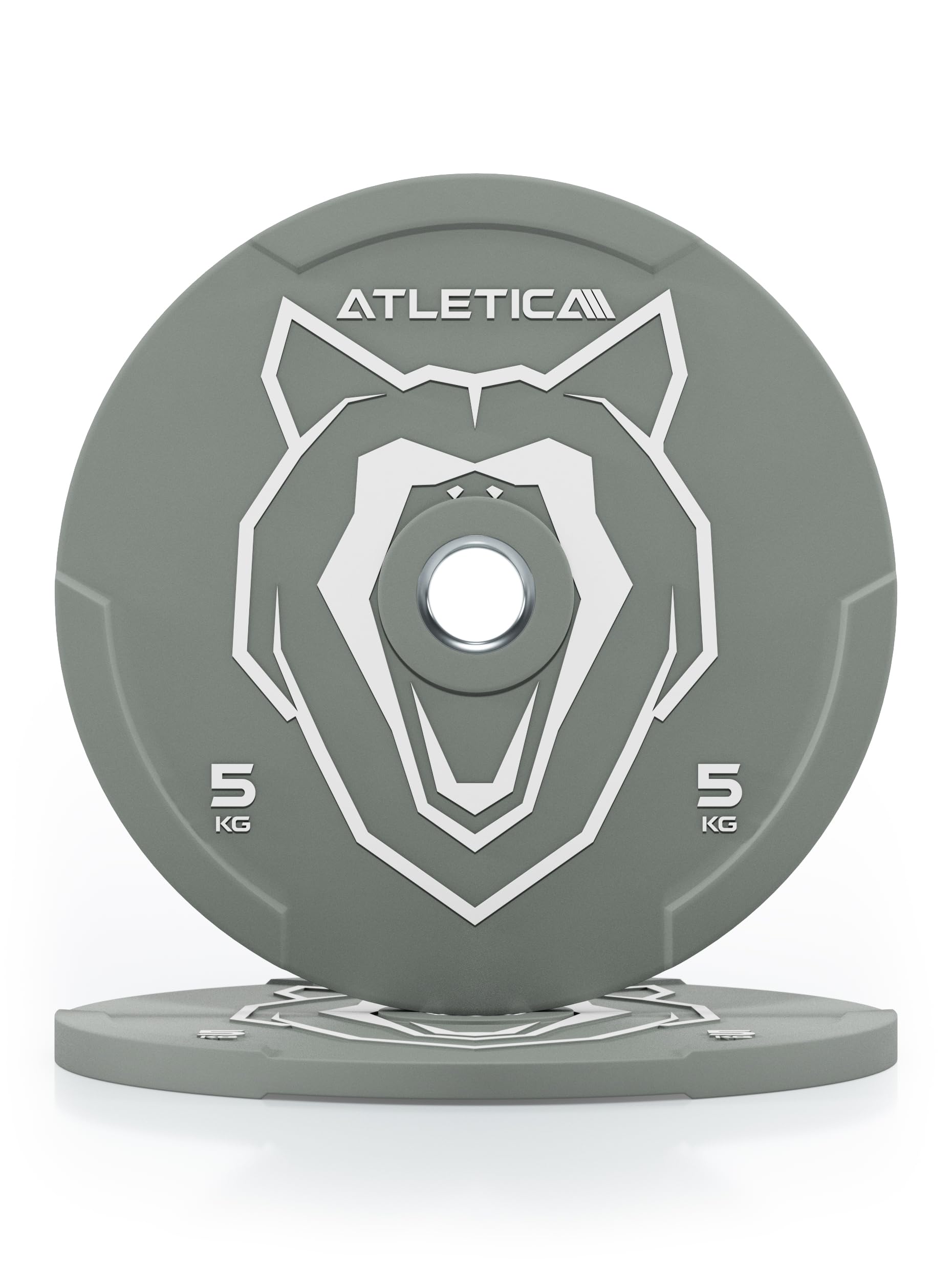 ATLETICA Animal Bumper Plates 5kg, Paar, Hochwertiger Gummi