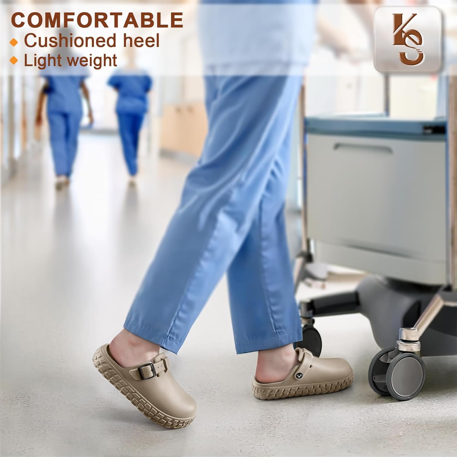 KEMISANT Men Clogs,EVA Mules Sandals Nurse Garden Shoes Unisex Arch Supportive Adjustable Fit Unslip Lightweight - Image 6