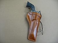 Vista 1 de Azula Gun Holsters Funda para pistola lateral fuerte moldeada de cuero a la derecha para pólvora azul marino 1851 (Colt, Pietta, Traditions, Uberti)