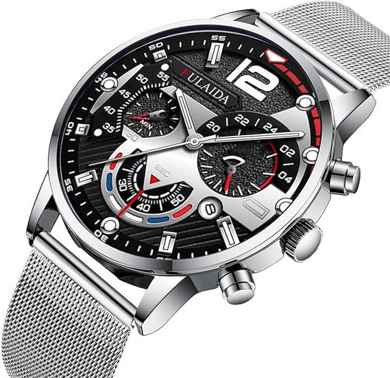 Men St Patrck Day Watch Fashion Sport Men's Stainless Steel Case Steel Band Quartz Analog Wrist Watch Solar Powe Watch