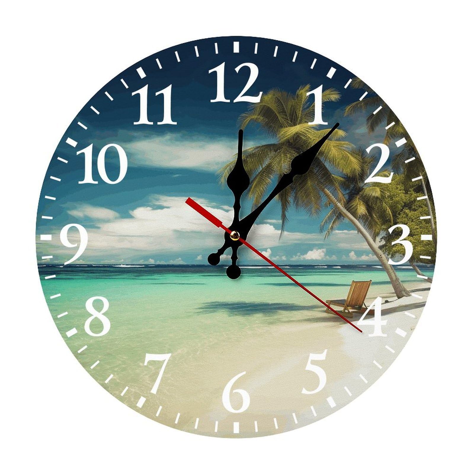 Horloge pour cuisine et salon blanche lisible sans tic-tac 30cm