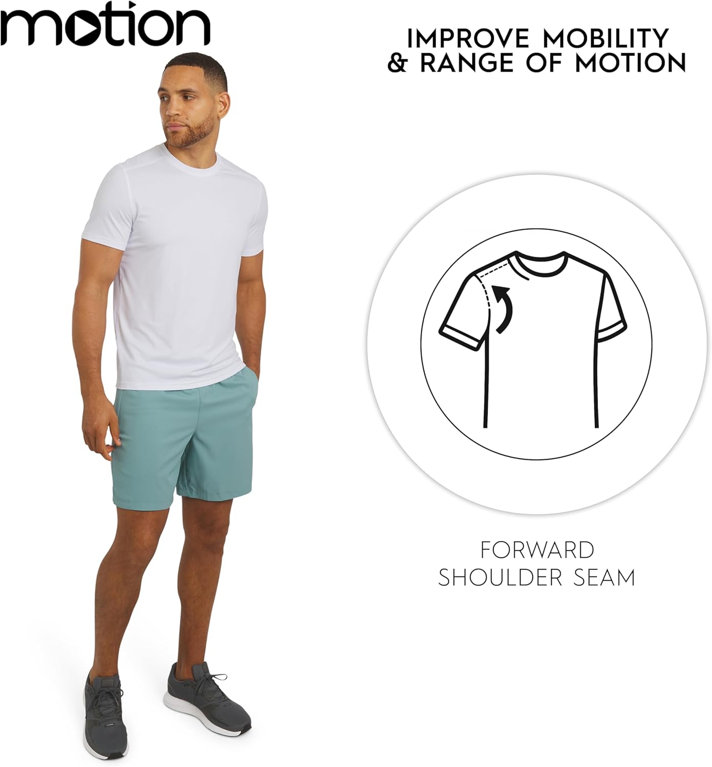Motion Men's Slim Fit Tee Active Performance and Everyday Super Soft Stretchable T-Shirt (S-XL) - Image 5