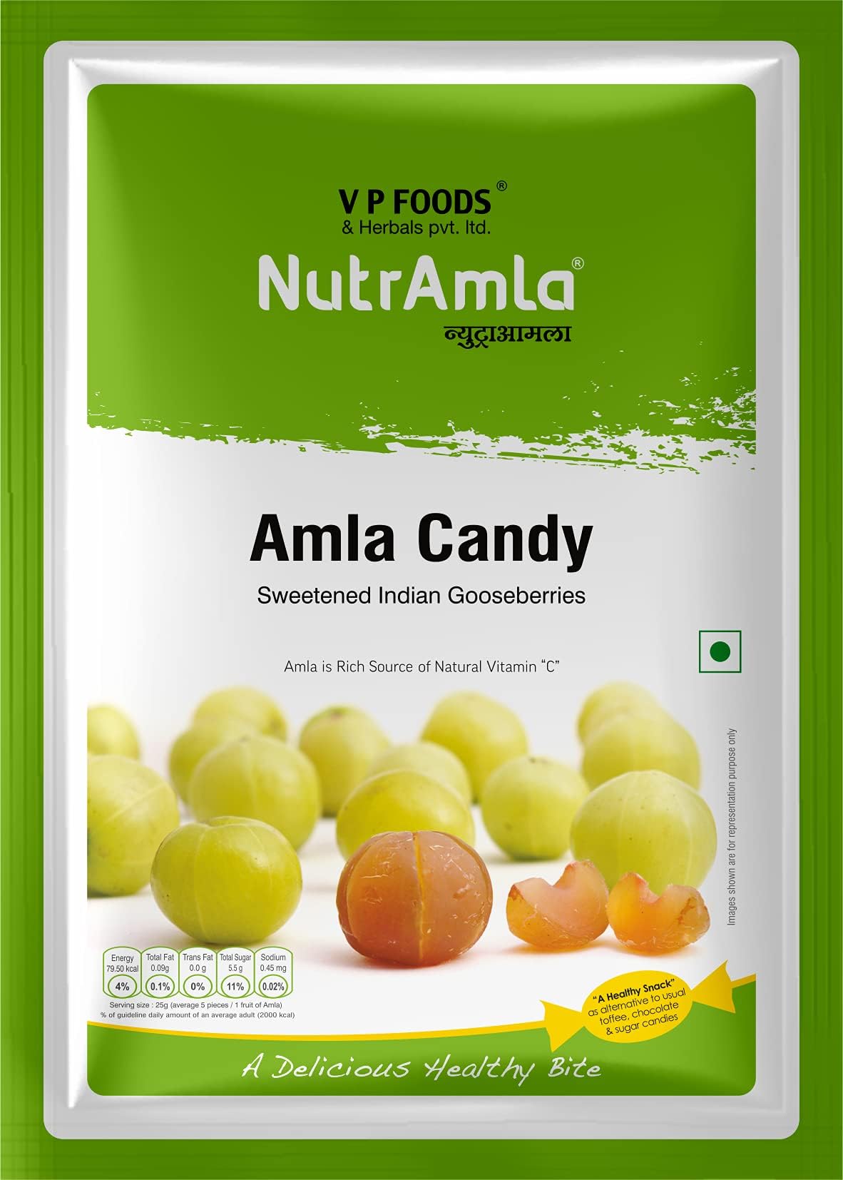 - Nutramla Amla Candy 900g | A delicious healthy bite | Its a great source of Vitamin C | Natural Amla Candy Sweet & sower soft & juicy delicious lively taste 900g. Bag