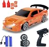 RC Drift Car, 1:24 Remote Control Car 4WD Drift GT-RX7 RC Cars Vehicle High-Speed Racing RC Drifting Cars with Full Proportional Throttle Gifts Toy for Boys Kids